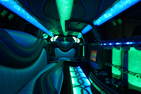 lights in a limo